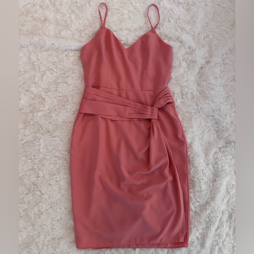 Coral Midi Dress - PERFECT for Weddings!